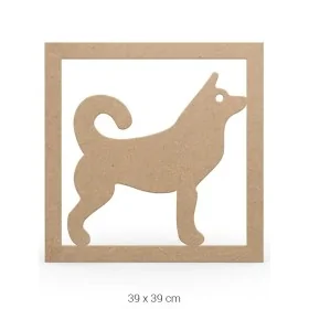 DS022 Köpek Silüeti Dekoratif Duvar Süsü Ahşap Boyanabilir Obje